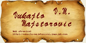 Vukajlo Majstorović vizit kartica